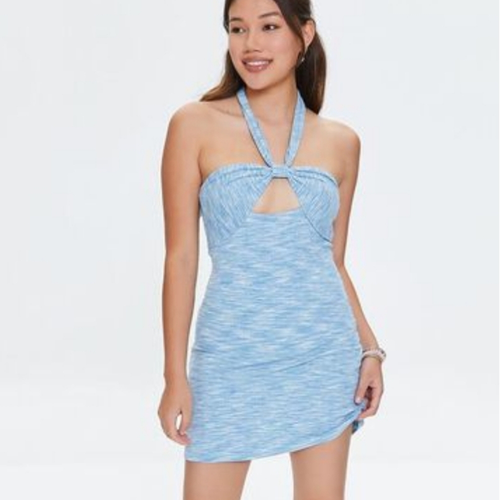 NWT Space-Dye Mini Halter Dress